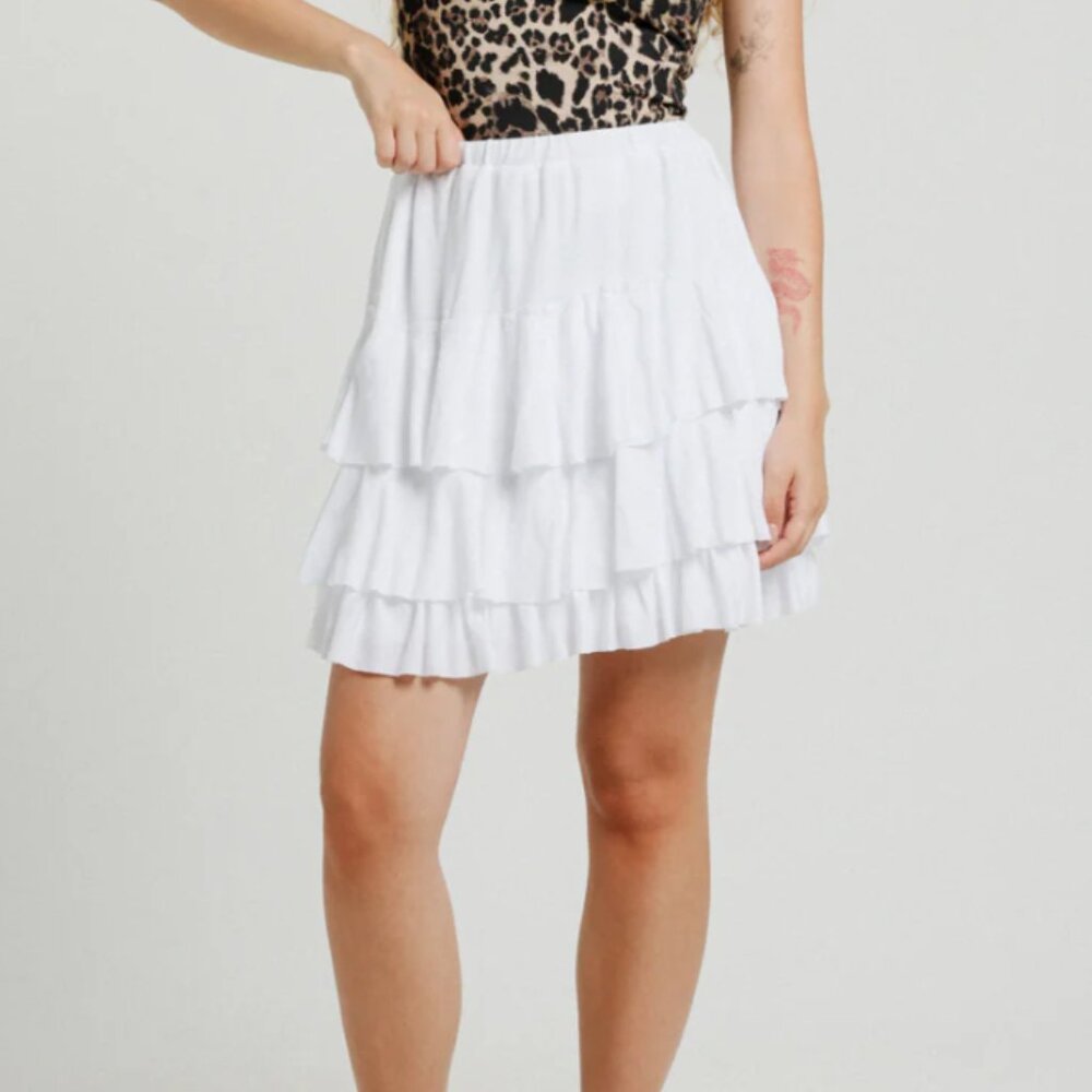Seestarz NWT White peplum mini skirt